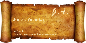 Juszt Aranka névjegykártya